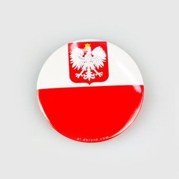 Magnes pamiątkowy Flaga Polski z godłem 56 mm 7051 photo