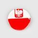Souvenir magnet Polish Flag with coat of arms 56 mm 7051 photo 1