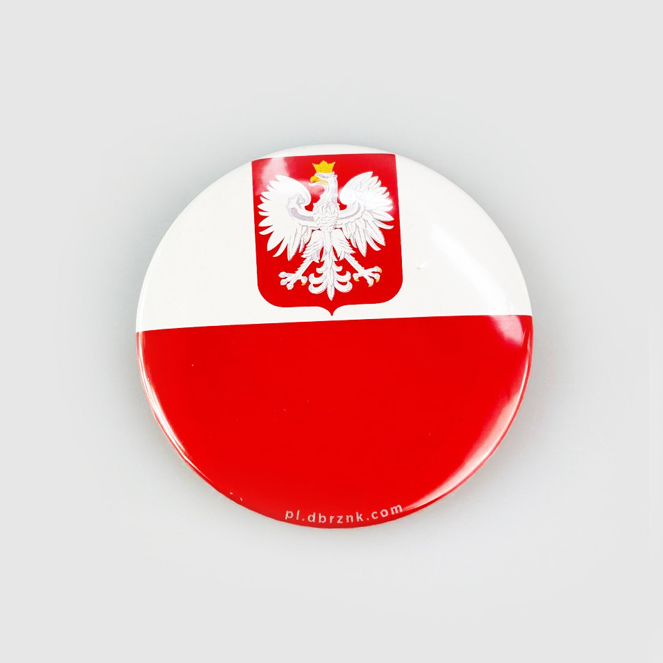Souvenir magnet Polish Flag with coat of arms 56 mm Souvenir magnet Polish Flag with coat of arms 56 mm
