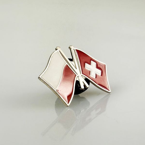 Komplet Znaczek Flaga Polska / Szwajcaria 7004 photo