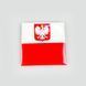 Souvenir magnet 50x50 mm Polish Flag with coat of arms 7054 photo 1