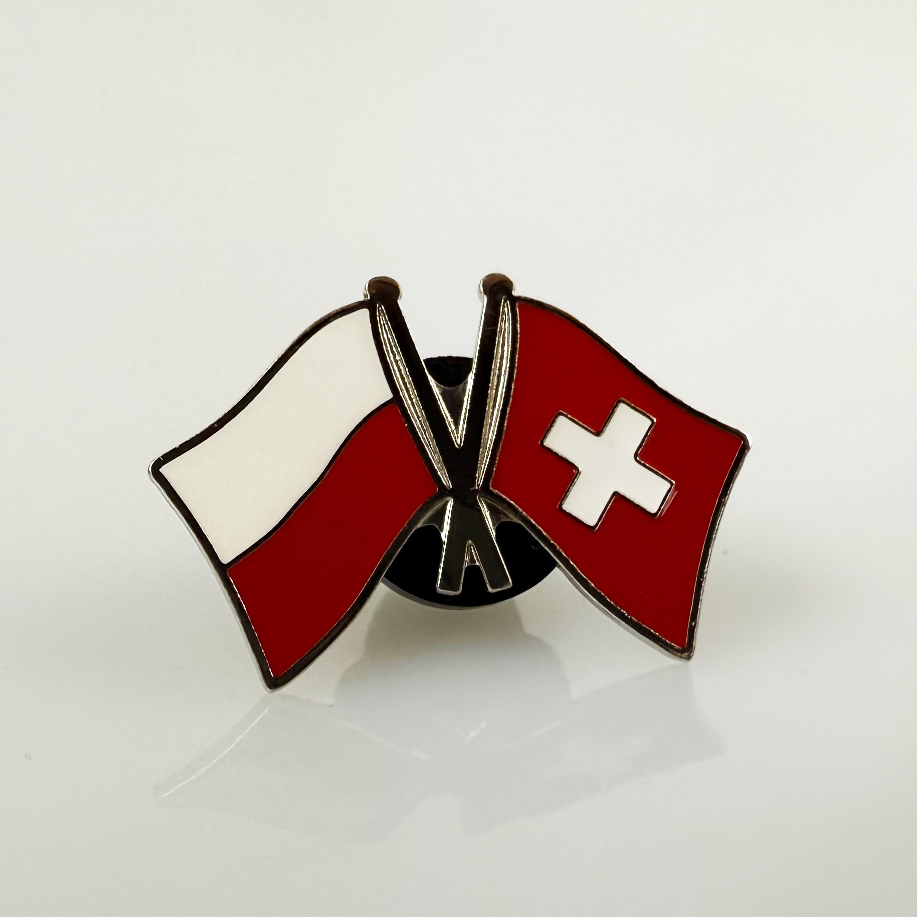 Komplet Znaczek Flaga Polska / Szwajcaria Komplet Znaczek Flaga Polska / Szwajcaria
