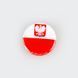 Pin-back button Polish Flag with coat of arms 25 mm 7057 photo 1