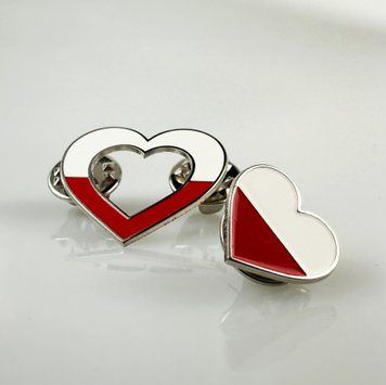 ZNACZKI PINS Podw&oacute;jnego Serca Polski 7040 photo