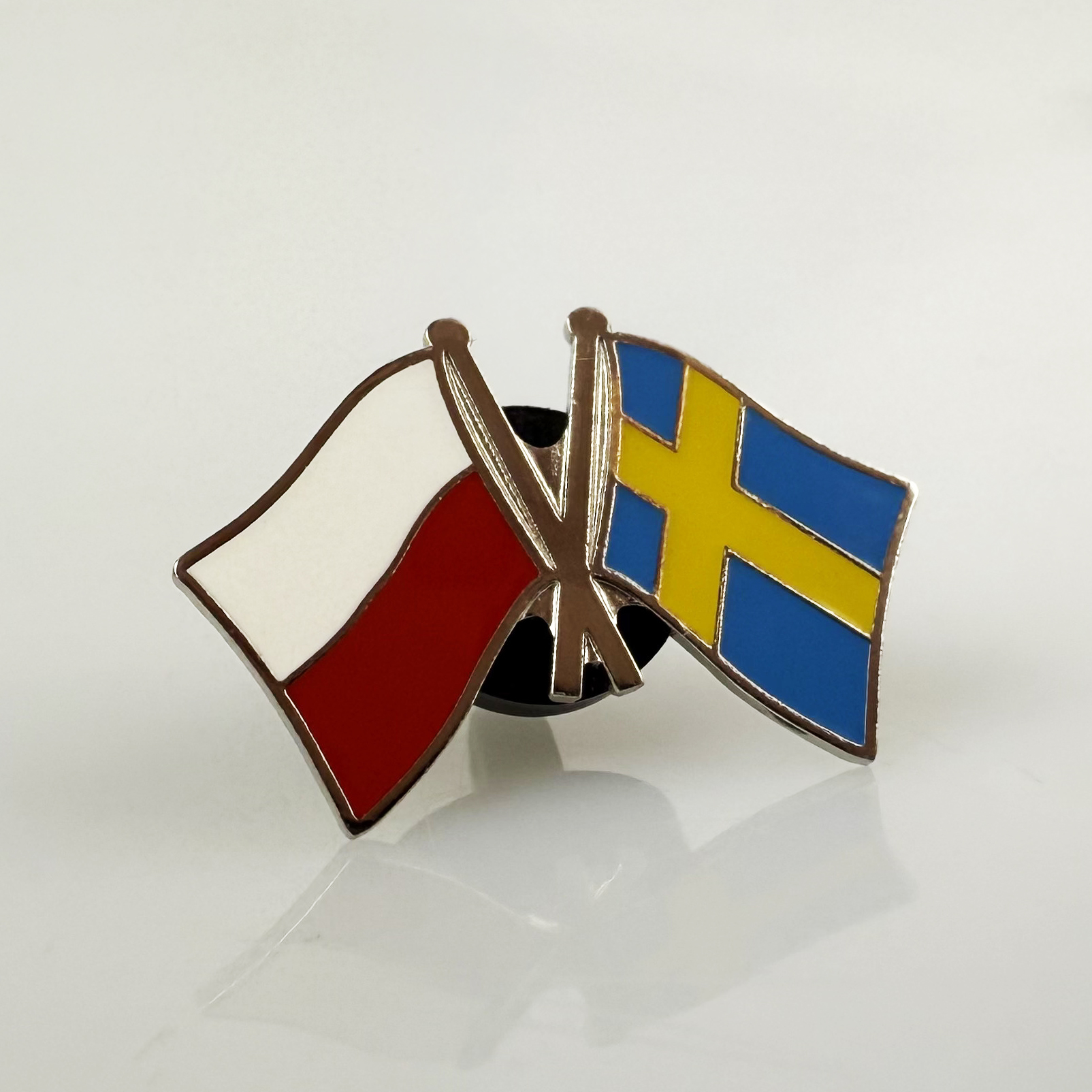Komplet Znaczek Flaga Polska / Szwecja Komplet Znaczek Flaga Polska / Szwecja