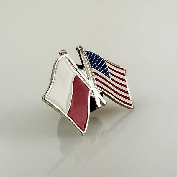 Komplet Znaczek Flaga Polska / USA 7018 photo