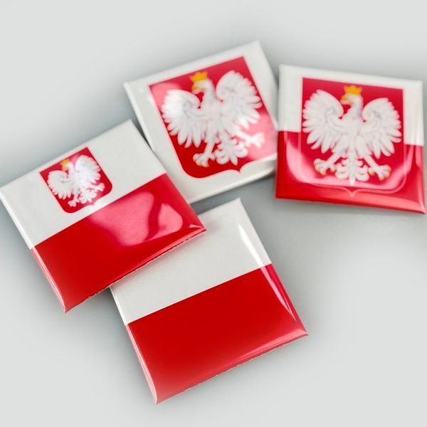 Souvenir magnet 50x50 mm Polish Coat of Arms 7068 photo