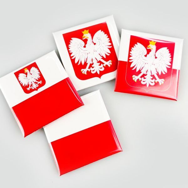 Souvenir magnet 50x50 mm Polish Coat of Arms 7068 photo