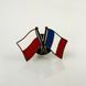 Poland / France flag pin/badge 7019 photo 1