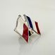 Poland / France flag pin/badge 7019 photo 2