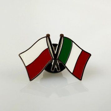 Komplet Znaczek Flaga Polska / Włochy 7020 photo