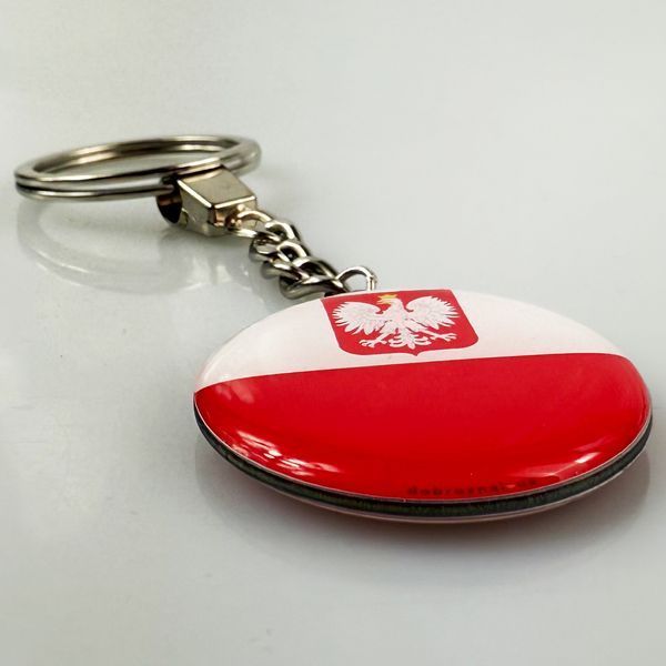 Brelok breloczek Polska flaga z orzeł 7024 photo