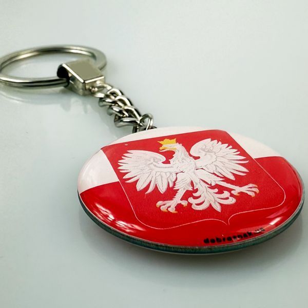 Brelok breloczek Polska flaga z orzeł duży 7025 photo