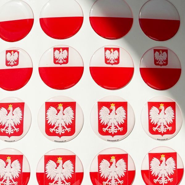 Полімерний стікер/наліпка Герб Польщі 7075 фото